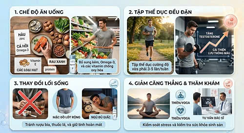 Cách tăng số lượng tinh trùng trong mỗi lần xuất tinh tự nhiên và hiệu quả